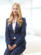 Attractive businesswoman smiling