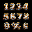 Diamond and gold digits set