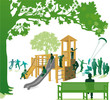 Klettergerüst im Park