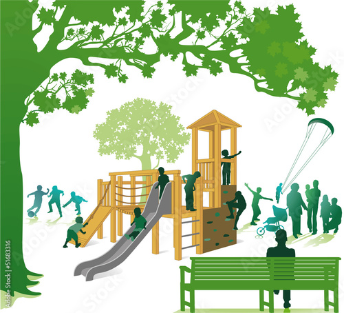 Vector: Klettergerüst im Park Klettergerüst im Park