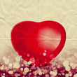 love heart on paper