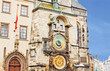 Famous astronomical clock in the Old Town square in Prague, Czec