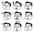 中年　男性　表情　いろいろ