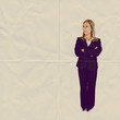 woman folded paper
