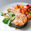 Grilled salmon and vegetables