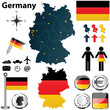 Map of Germany with regions