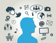 Social Media, New Media, Virales Marketing, blau