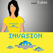 New T-shirt design with pixel art illustration