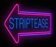 Striptease sign.