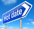 Hot date concept.