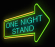 One night stand concept.