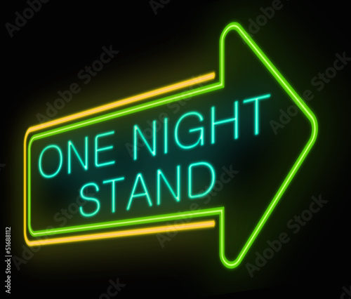 Illustration: One night stand concept. One night stand concept.