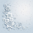 Winter background with snowflakes
