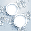 Abstract winter design with snowflakes