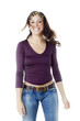 happy woman smiling naturally