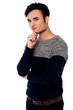 Young guy thinking of something