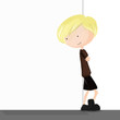 Children and blank wall background