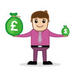Businessman Holding Money Packet