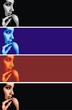 girls faces on the color background
