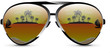 Sunglasses with tropical paradise