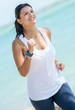 Woman running outdoors