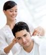 Man getting a haircut