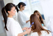 Photo: Woman at the hair salon Woman at the hair salon