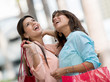 Women in a shopping spree