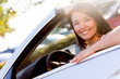 Woman driving a car