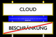 Cloud vs Beschränkung konzeptionell_Internet - 3D