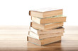 vintage old  book on wooden background