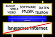 Daten vs langsames Internet konzeptionell_Internet - 3D