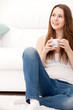 woman with cup