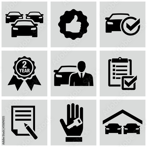 Vector: Car dealership icons Car dealership icons
