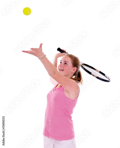 Photo: Tennisspielerin – Aufschlag Tennisspielerin – Aufschlag
