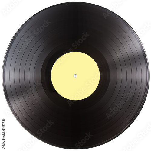 Photo: vinyl record disc isolated with clipping path included vinyl record disc isolated with clipping path included