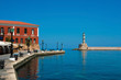 Promenade and lighthouse in Chania, Crete, Greece