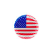 Golf-ball with stars and stripes