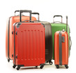 Foto: Luggage consisting of large suitcases isolated on white Luggage consisting of large suitcases isolated on white