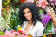 Female florist in a greenhouse