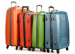 Luggage consisting of large suitcases isolated on white