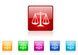 justice vector glossy web icon set