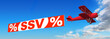 Doppeldecker mit Werbebanner % SSV %