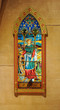 Foto: Vitrail de saint Catherine dans la chapelle de l'Immaculée Conce Vitrail de saint Catherine dans la chapelle de l'Immaculée Conce