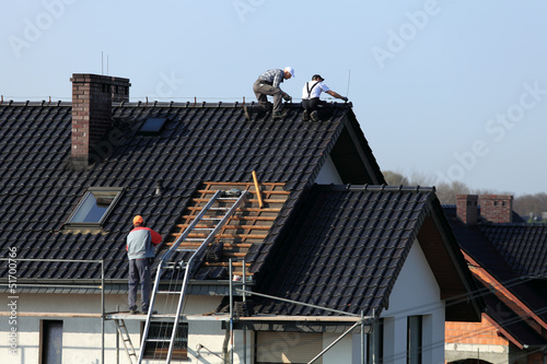 Photo: Dach, wymiana dachówki. Dach, wymiana dachówki.