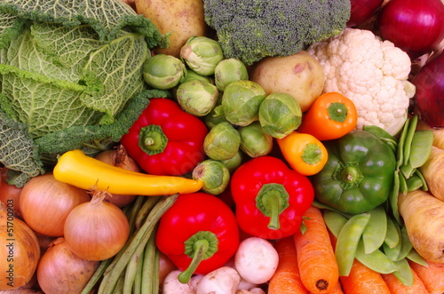 Photo: Basket of Fresh Vegetables Basket of Fresh Vegetables