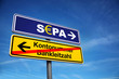 Schild mit SEPA