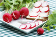 canvas print picture - Radieschen mit Butterbrot