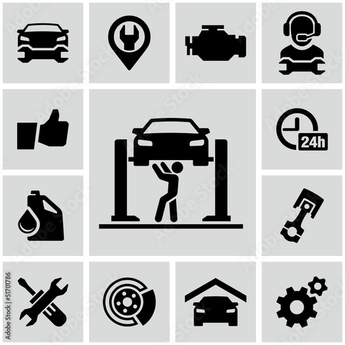 Vector: Garage icons Garage icons
