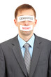Young businessman with a band